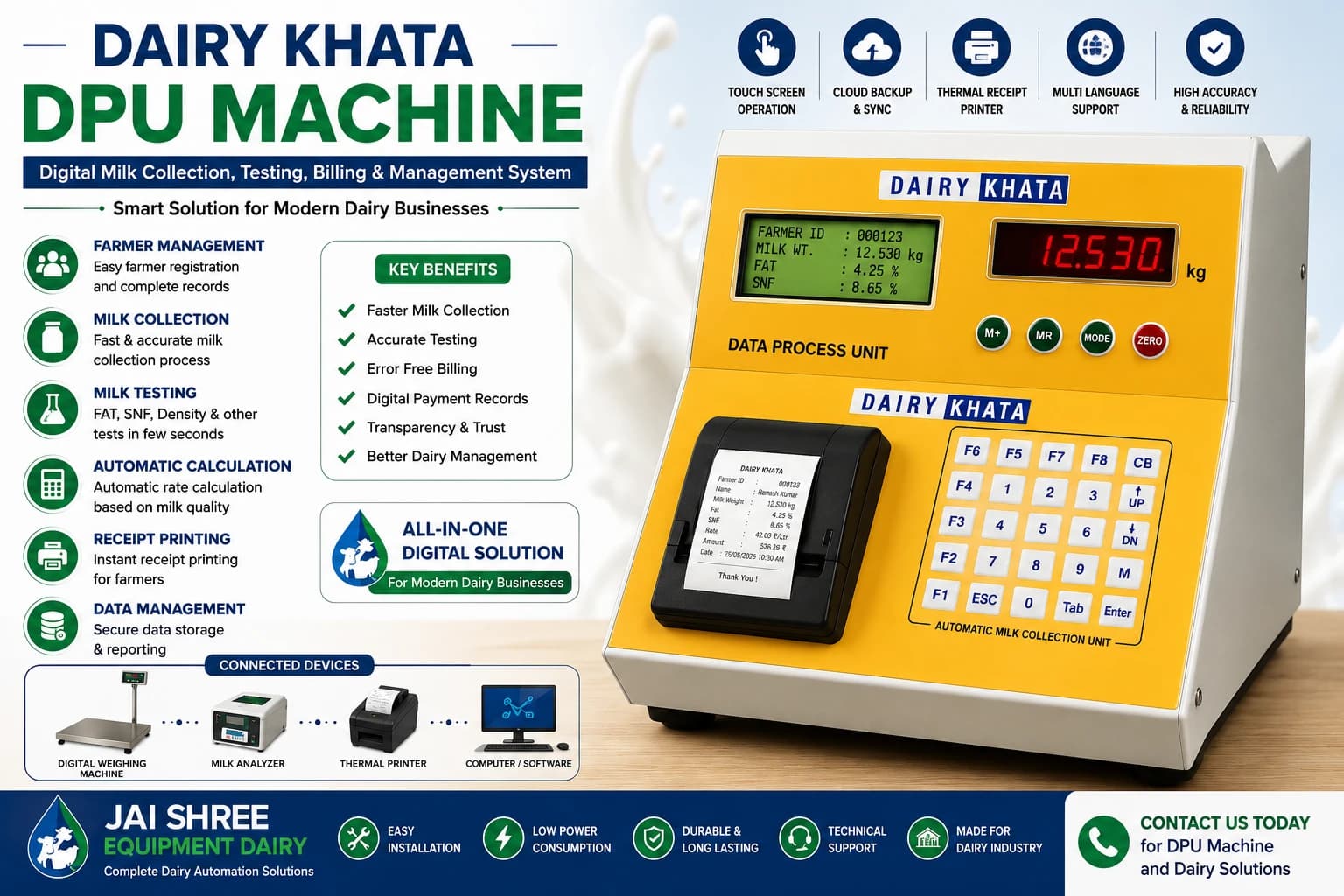 How Dairy Khata DPU Machine Works | Complete Working Guide